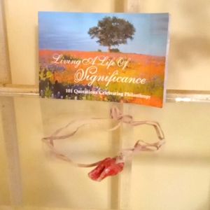 Handmade Red Terracotta Clay Faux Leather Bookmark